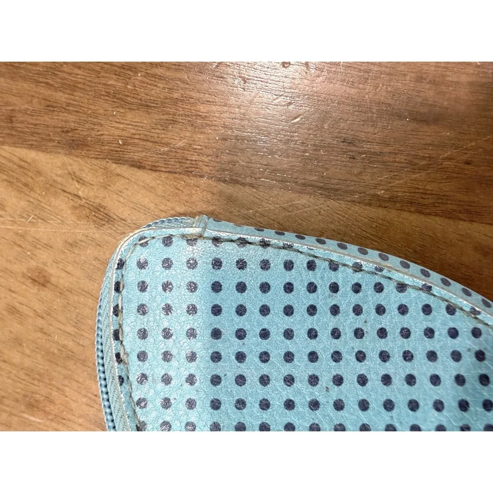 Relic Butterfly Coin Purse Blue Pink Polka Dot Zip Pouch Small Wallet